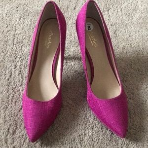 Hot pink pumps
